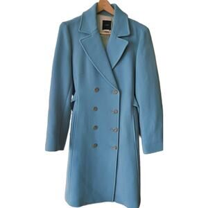 J. Crew Fine Wool Blue Midi Coat 14